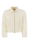 Max Mara Argenta - Cropped Silk And Cotton Sweatshirt In Neutral