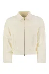 Max Mara Argenta - Cropped Silk And Cotton Sweatshirt In White