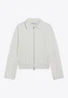 Max Mara White Cropped Sweatshirt In Silk Blend In White