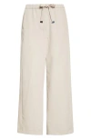 Max Mara Argenta Drawstring Virgin Wool Ankle Pants In Brown