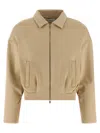 Max Mara Collared Sweatshirt With Front Pockets And Long Sleeves In Brown