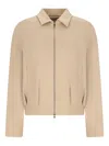 Max Mara Argenta Zip-front Collared Jacket In Neutral