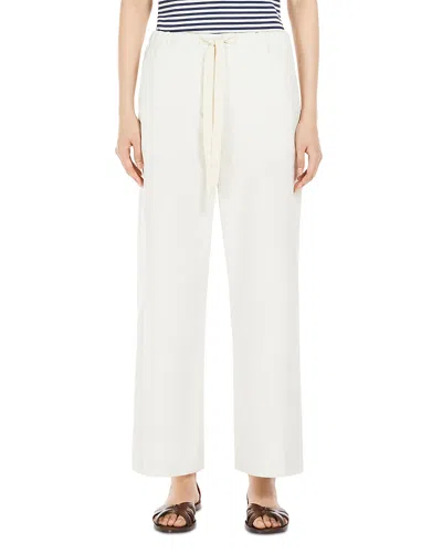Max Mara Argento Straight Leg Jogger Pants In Ecru