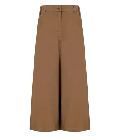 Max Mara Ariete Brown Cropped Pants