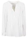 Max Mara Ario Blouse With Cinched Collar In White