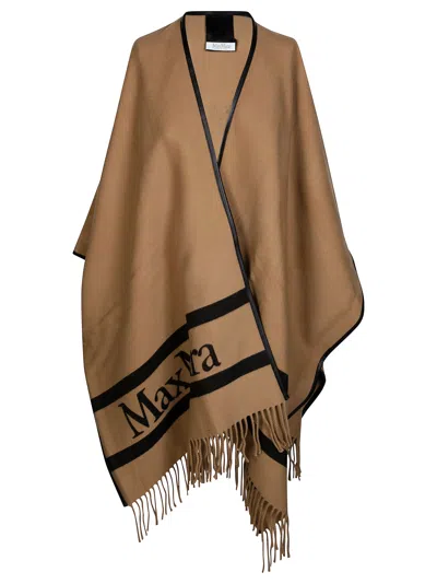 Max Mara Aris Silk Scarf In Beige