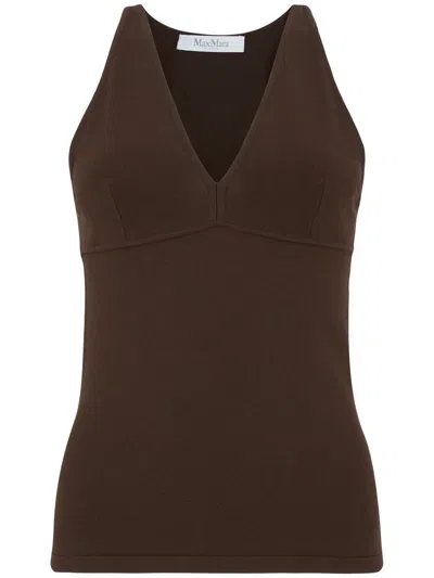 MAX MARA 'ARMIDA' BROWN TOP