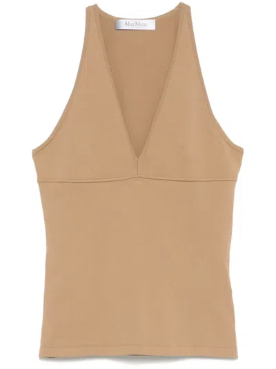 Max Mara Armida Tank Top In Beige