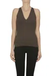 Max Mara Armida V-neck Top In Brown