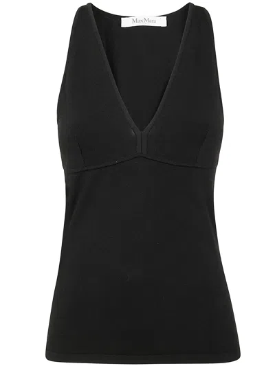 Max Mara Armida1234 Cotton Bra Tank In Black