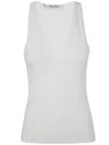 Max Mara Cotton Bra Tank Top V-neckline In White