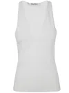 Max Mara Cotton Bra Tank Top V-neckline In White