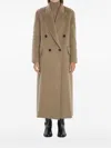 Max Mara Armonia Coat With Notched Lapels In Brown