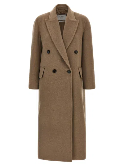 Max Mara Armonia1234 Long Coat In Brown