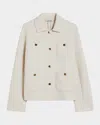 Max Mara Armonioso Scuba Jersey Boxy Jacket In White