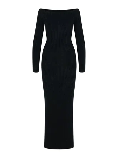 Max Mara Arnes 1234 Sheath Dress In Wool And Cachemire In Black