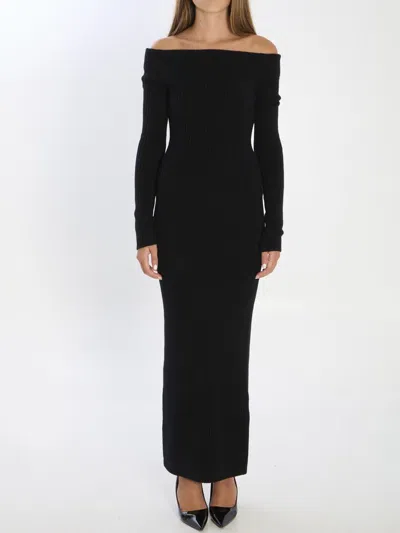 Max Mara Arnes 1234 Sheath Dress In Wool And Cachemire In Black