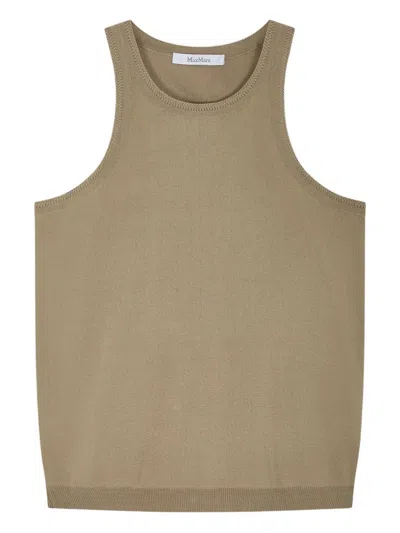 Max Mara Arnes Sleeveless Top In Animal Print