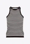Max Mara Arnes Striped Ribbed Tank Top In Multi