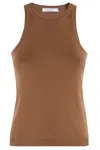 Max Mara Cotton Yarn Top In Tabacco