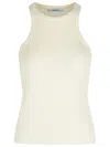 Max Mara Knitted Tank Top In Bianco Avorio