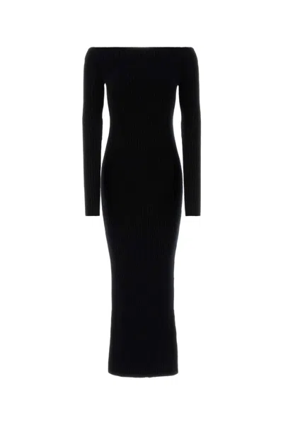 Max Mara Arnesi Stretch Wool Blend Mini Dress In Black