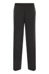 Max Mara Arno Viscose And Wool Trousers In Gray