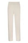 Max Mara Arno Viscose And Wool Trousers In Neutral
