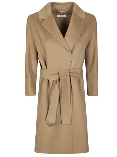 Max Mara Arona Coat In Brown