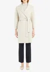 Max Mara Arona Double-faced Wool Coat In Natural