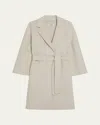 Max Mara Kaki Belted Cashmere Coat In Natural