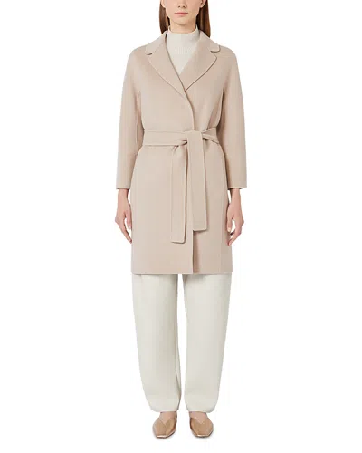 Max Mara Arona Wool Coat In Pink