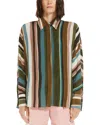 Max Mara Studio Multicolor Striped Silk Shirt In Multi