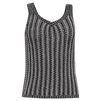 Max Mara Arrigo Sleeveless Striped Knitted Top In Multicolor Cotton