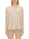 Max Mara Arrow Jersey In Neutral