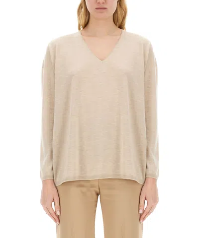 Max Mara Arrow Sweater In Sand