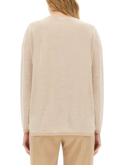 Max Mara Arrow Sweater In Beige