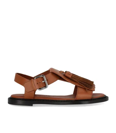 Max Mara Arte Brown Flat Sandal