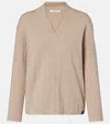 Max Mara Arten Ribbed-knit Cashmere Sweater In Neutral