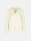Max Mara Cashmere Yarn V-neck Sweater Long Sleeves In White