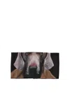 Max Mara Artistic Weimaraner Printed Silk Scarf In Black