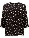 Max Mara Printed Crêpe De Chine Blouse In Black