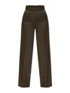 Max Mara Wide Leg High Waist Trousers Arturo In Brown