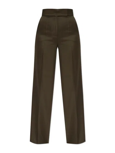 MAX MARA PANTALÓN CASUAL - VERDE OSCURO