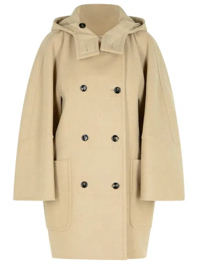 MAX MARA MAX MARA ARTURO1234' BEIGE WOOL BLEND COAT