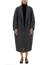Max Mara Oversized Wool-cashmere Blend Jacket In Gray