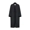 Max Mara V-neck Long-sleeved Coat In Black