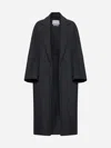 Max Mara Asburgo Wool And Cashmere Coat In Dark Grey