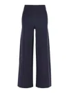 Max Mara 'assiro' Blue Pants With Wide Leg In Viscose Blend Woman In Multicolor