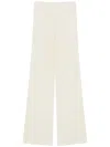 Max Mara Assiro White Flared High-waisted Pants In Beige